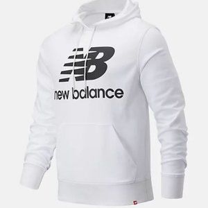 New Balance Essentials Stacked Logo Hoodie White
